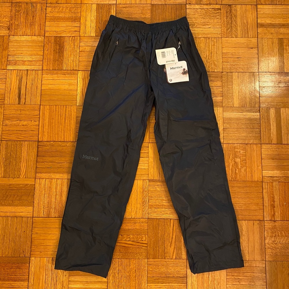 Marmot PreCip black waterproof rain pants M